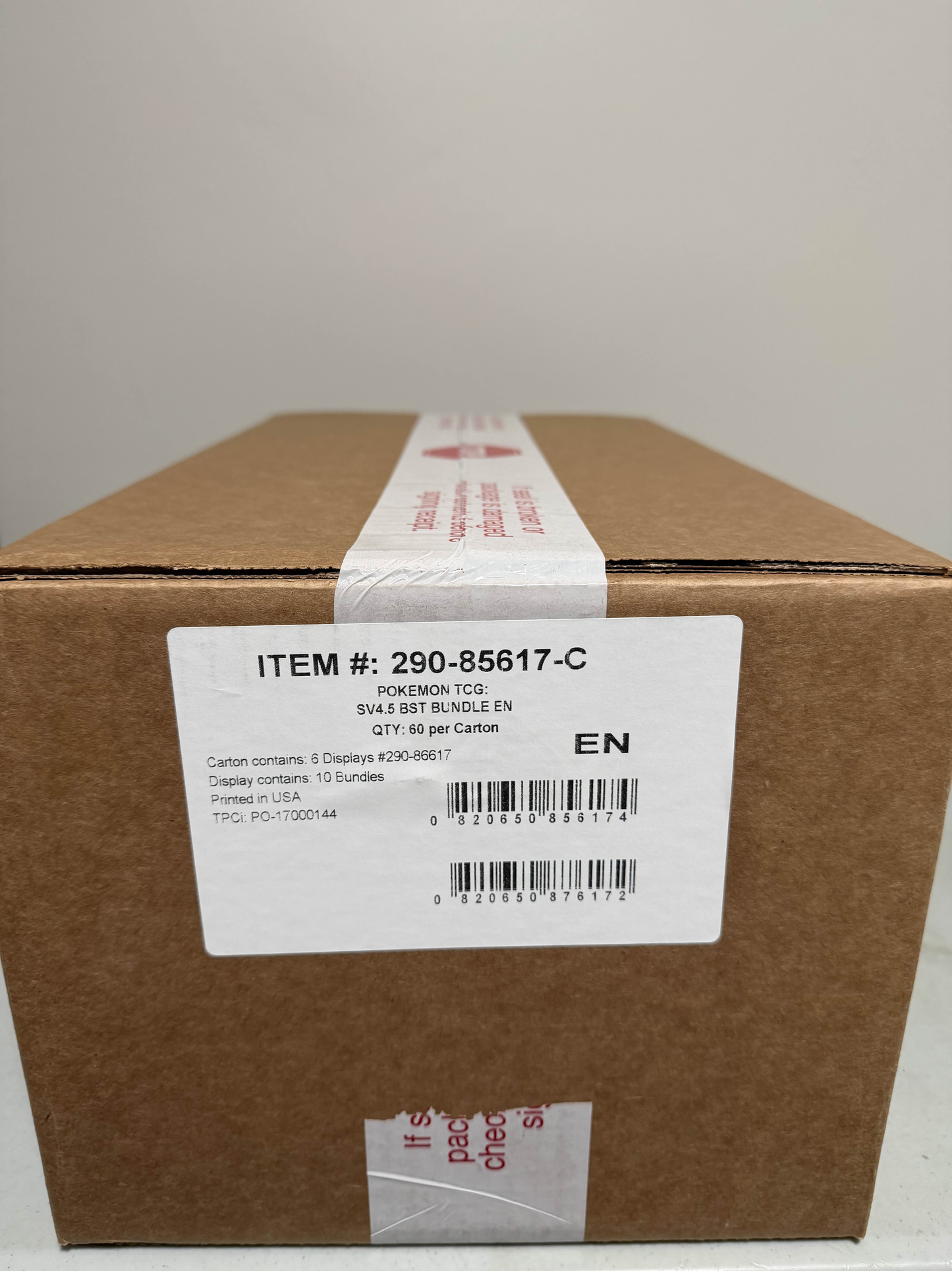 Pokemon Paldean Fates Booster Bundle Display Case (6 DISPLAYS/60 BUNDLES)