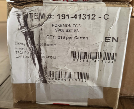 Surging Sparks Booster Box Case - BLACK MARK ON LABEL SEE IMAGE