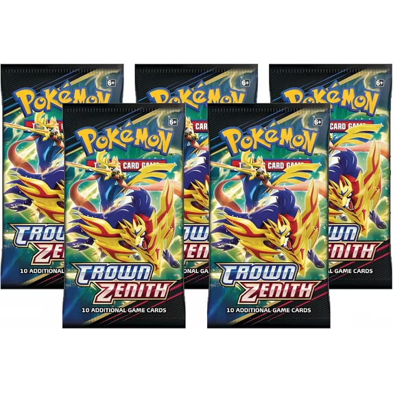 Pokemon Crown Zenith 5 Booster Pack Lot – Pentix Games
