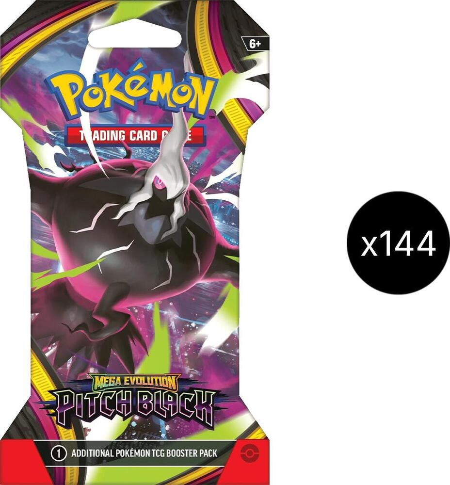 Pokemon Pitch Black Sleeved Booster Case