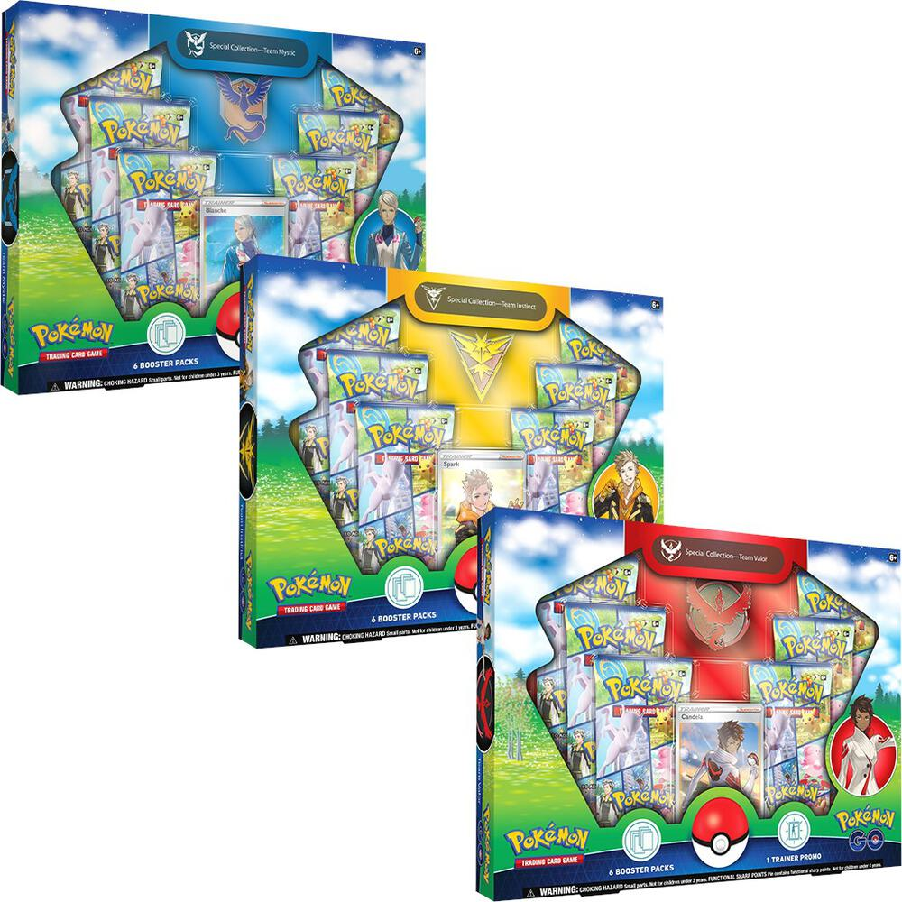 Pokemon Go Special Collection Set of 3 (Team Instinct, Valor, Mystic)